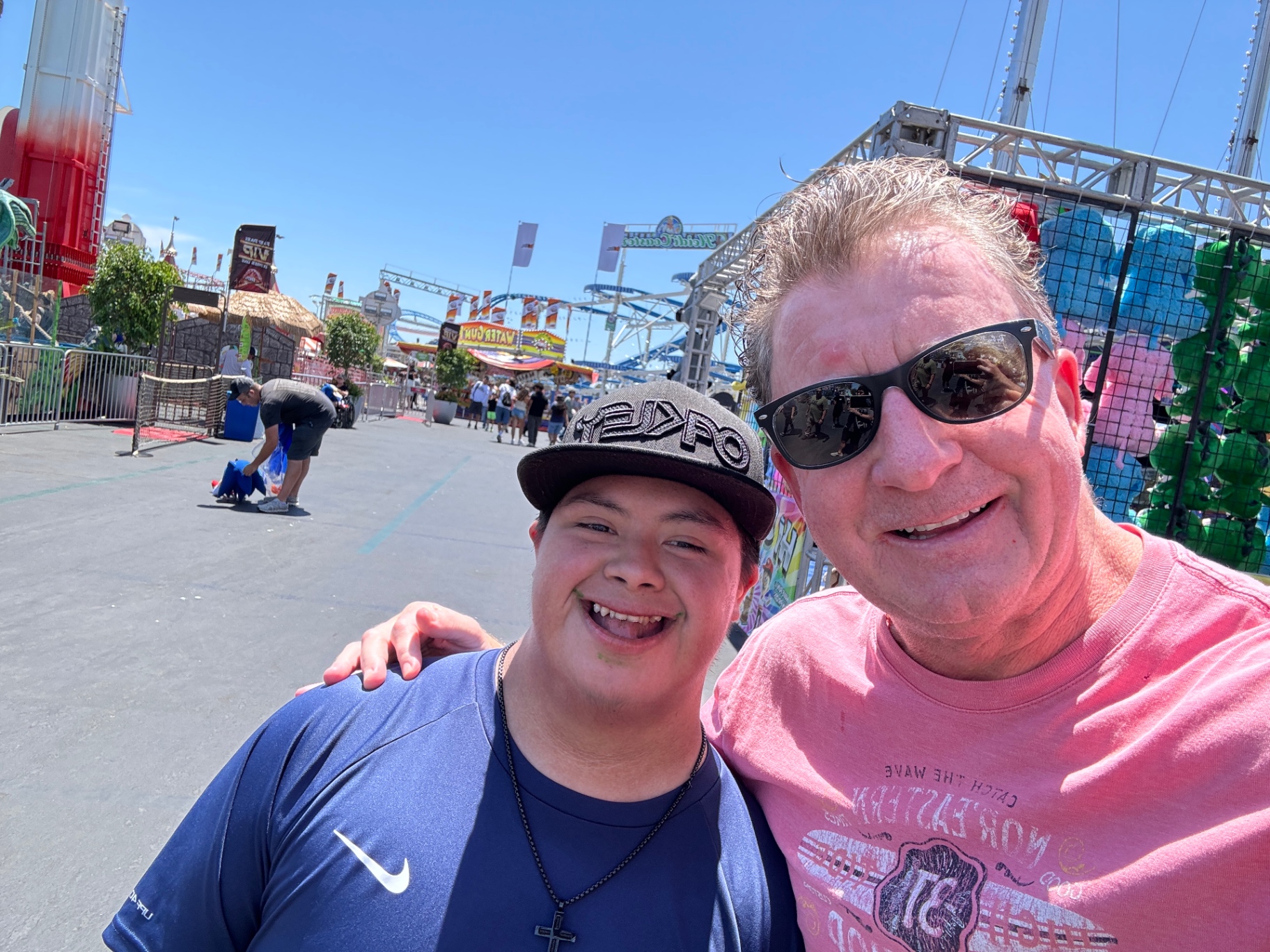 Tim with a Special Olympics Southern California athlete at a community event